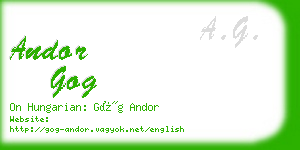 andor gog business card